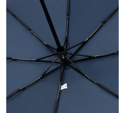 Зонт складной Classic, темно-синий с темной ручкой