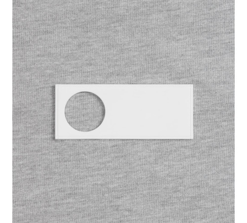 Лейбл из ПВХ с вырубкой «Круг», белый
