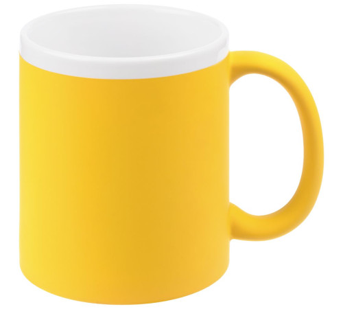Кружка StopSpot с покрытием софт-тач, желтая