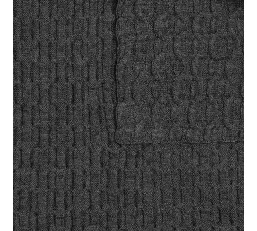 Плед Braidera, темно-серый меланж (асфальт)