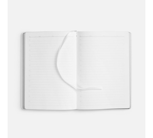 Ежедневник Nebraska Flex, недатированный, белый с серебристым