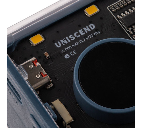 Аккумулятор с быстрой зарядкой Trellis Quick 10000 мАч, синий