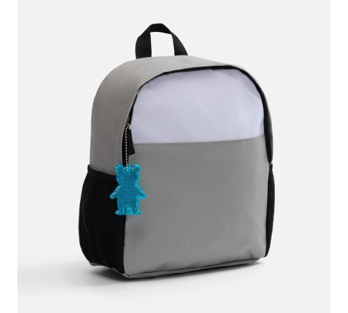 Пешеходный светоотражатель с цепочкой «Мишка», синий