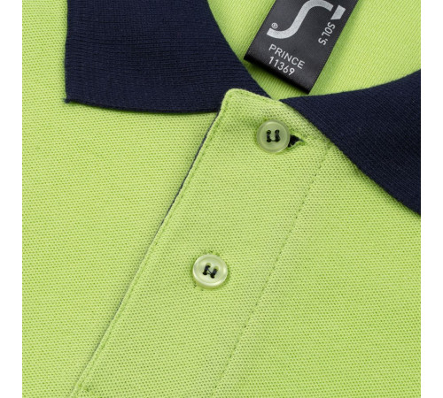 Рубашка поло Prince 190, зеленое яблоко с темно-синим