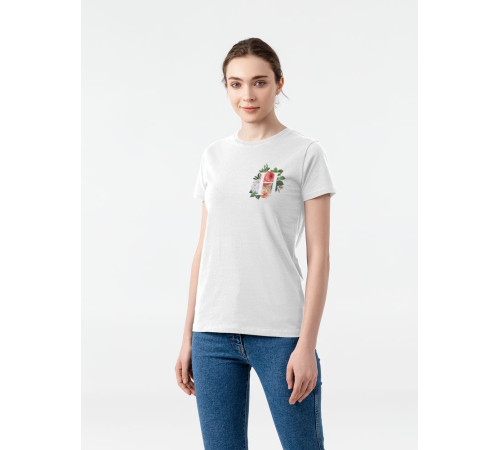 Футболка женская «Цветочная азбука: Н», белая