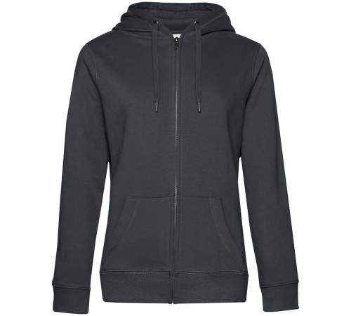 Толстовка на молнии с капюшоном женская Queen, темно-серая