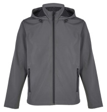 Куртка софтшелл с капюшоном мужская Race Men, темно-серая