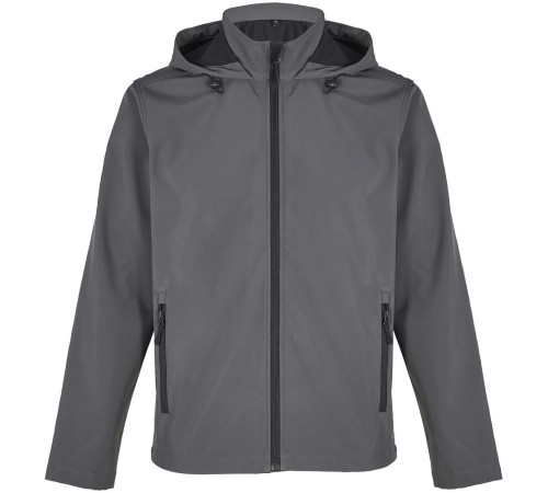 Куртка софтшелл с капюшоном мужская Race Men, темно-серая