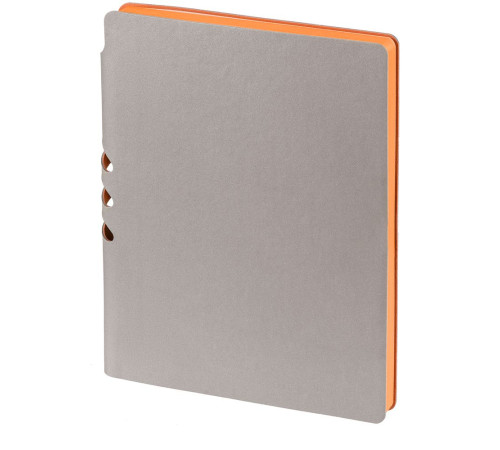 Ежедневник Flexpen, недатированный, серебристо-оранжевый