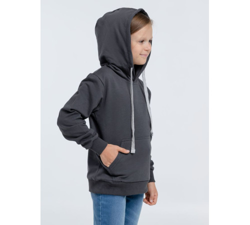Толстовка с капюшоном детская Kirenga Kids, темно-серая (графит)