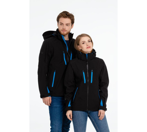 Куртка софтшелл мужская Patrol, черная с серым