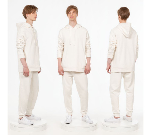 Худи унисекс H2, молочно-белое