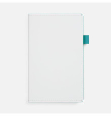 Ежедневник White Shall, недатированный, бело-бирюзовый
