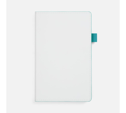 Ежедневник White Shall, недатированный, бело-бирюзовый