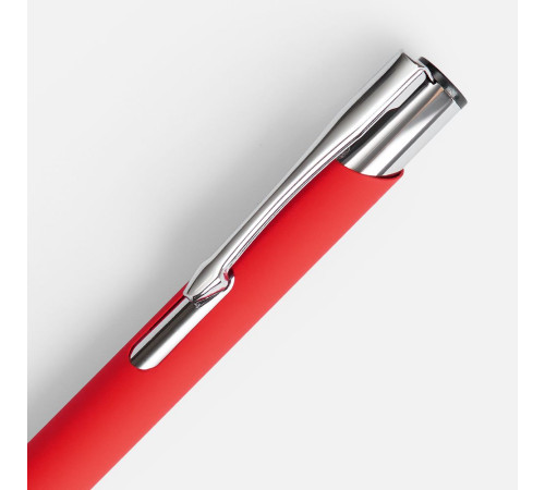 Ручка шариковая Keskus Soft Touch, красная