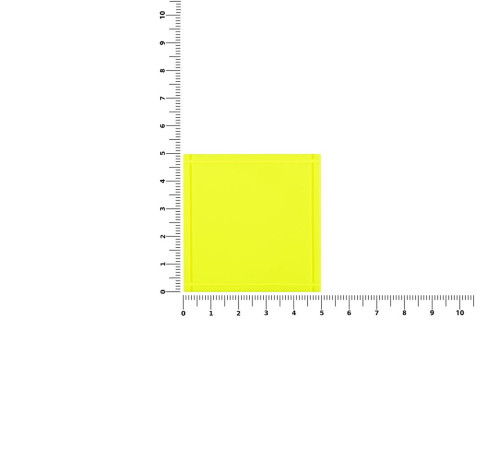 Лейбл из ПВХ Dzeta, L, желтый неон