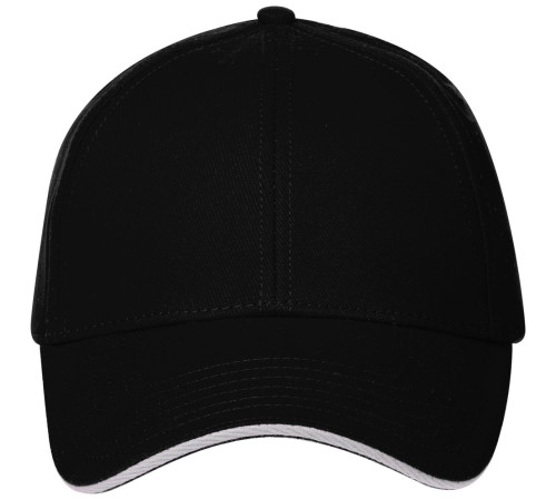 Бейсболка Spiker, черная с белым