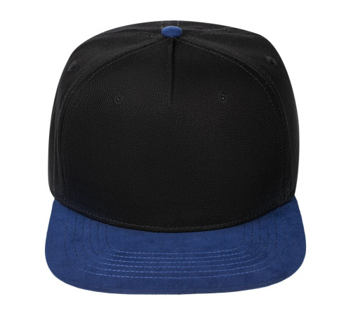 Бейсболка Foreside с прямым козырьком, черная с синим