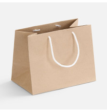 Пакет бумажный Stor, неокрашенный с белыми ручками