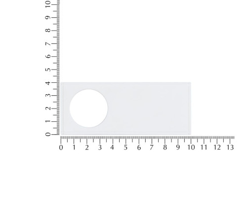 Лейбл из ПВХ с вырубкой «Круг», белый