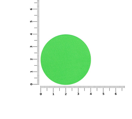 Наклейка тканевая Lunga Round, M, зеленый неон