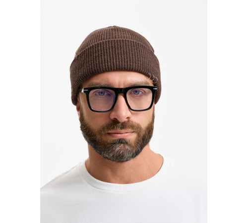 Шапка Ribelle, коричневый меланж