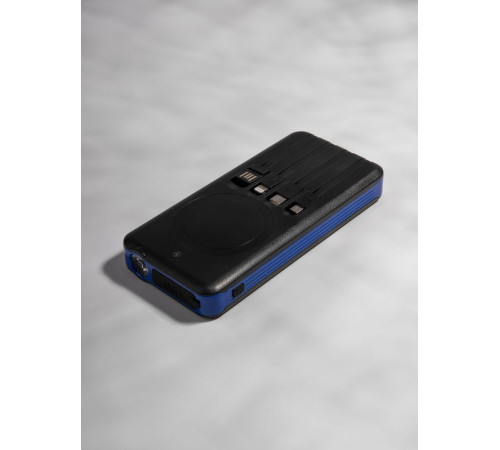 Аккумулятор с беспроводной зарядкой Holiday Maker Wireless, 10000 мАч, синий