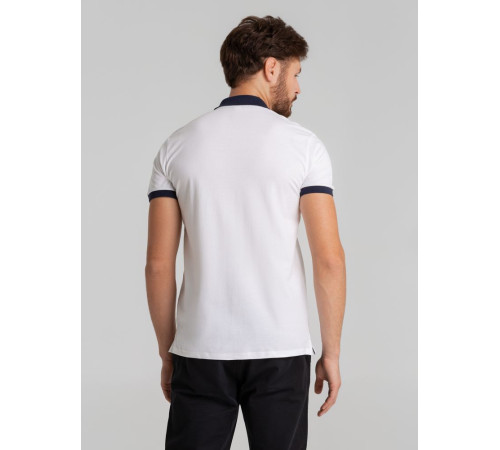 Рубашка поло Prince 190, белая с темно-синим