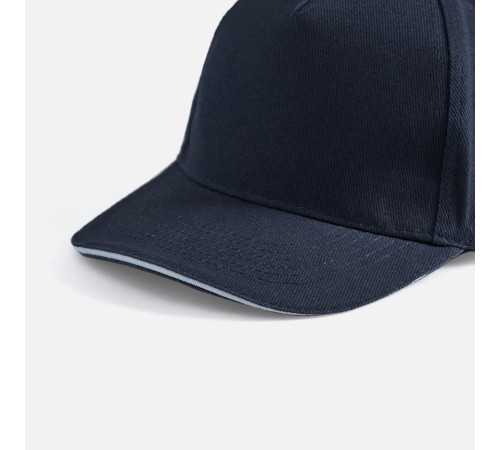 Бейсболка Long Beach, темно-синяя с белым