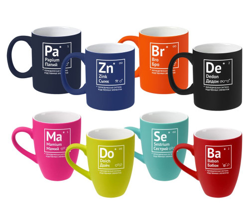 Кружка «Мамий» с покрытием софт-тач, ярко-розовая (фуксия)