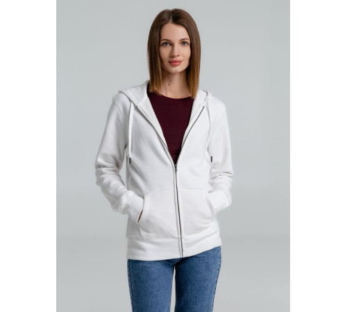 Толстовка на молнии с капюшоном унисекс King, белая