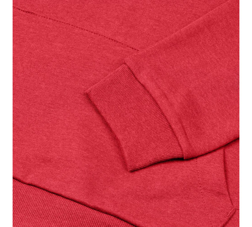 Толстовка с капюшоном унисекс Hoodie, красный меланж