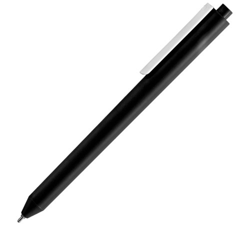 Ручка шариковая Pigra P03 Mat, черная с белым