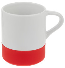 Кружка с силиконовой подставкой Protege, красная