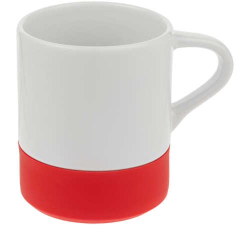 Кружка с силиконовой подставкой Protege, красная