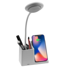 Лампа с органайзером и беспроводной зарядкой writeLight, ver. 2, белая