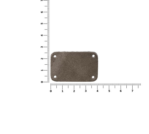 Лейбл кожаный Beta, S, серый