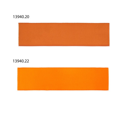 Лейбл тканевый Epsilon, S, оранжевый неон