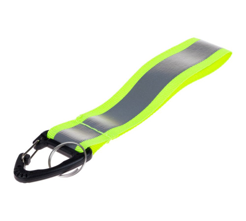 Светоотражающий брелок Flashline, серый с зеленым