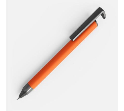 Ручка шариковая Standic с подставкой для телефона, оранжевая