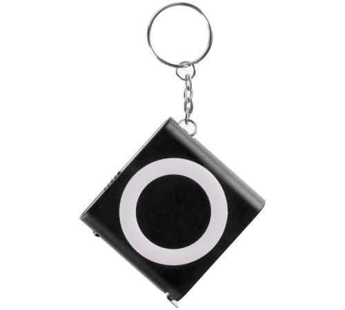 Брелок-фонарик с рулеткой Rule Tool, черный