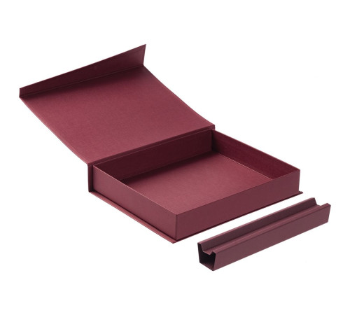 Коробка Duo под ежедневник и ручку, бордовая