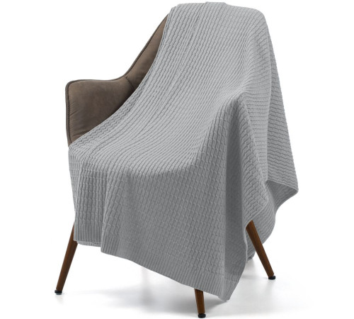 Плед Slumberland, серебристо-серый меланж