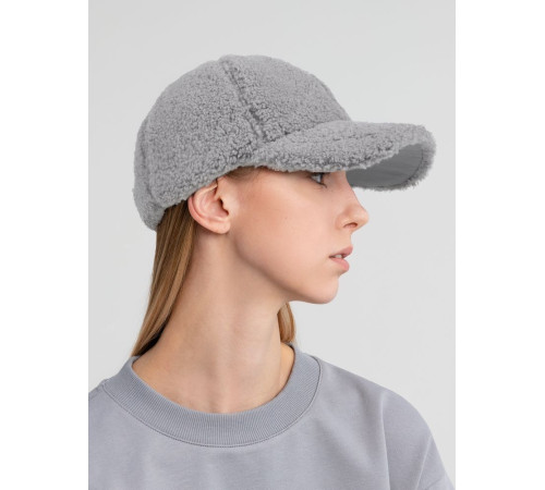 Бейсболка Oblako, утепленная, серая