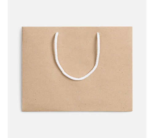 Пакет бумажный Stor, неокрашенный с белыми ручками