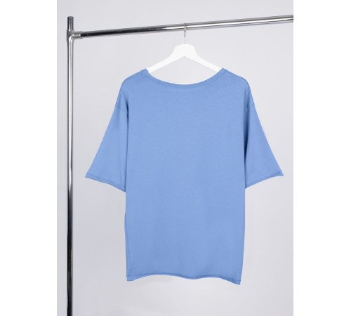 Футболка оверсайз унисекс Vozduh, синяя