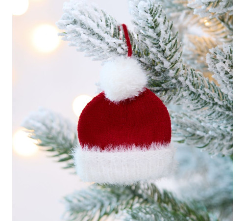 Подвеска на елку «Вьюжка», шапочка, красная