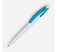 Ручка шариковая Bento, белая с голубым
