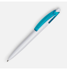 Ручка шариковая Bento, белая с голубым
