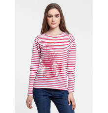 Футболка женская Grand Granat, белая с красным